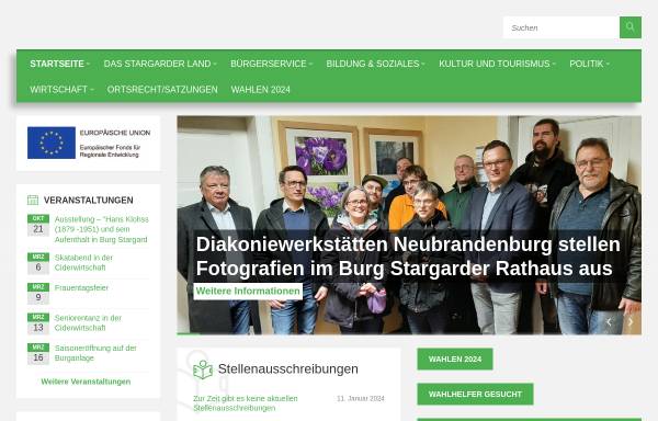 Vorschau von www.burg-stargard.de, Burg Stargard