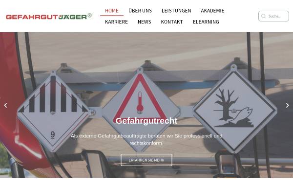 Vorschau von gefahrgutjaeger.de, Gefahrgutjäger GmbH