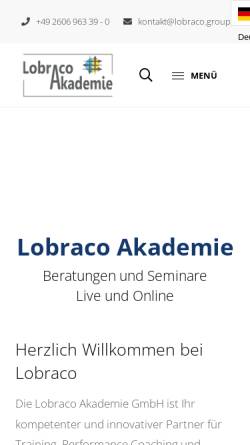 Vorschau der mobilen Webseite www.lobraco.de, Lobraco Training & Consulting