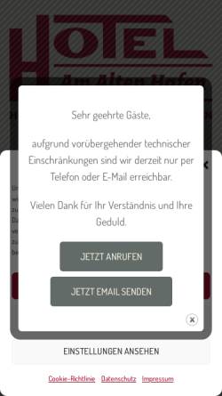Vorschau der mobilen Webseite www.hotel-am-alten-hafen.de, Hotel Am Alten Hafen