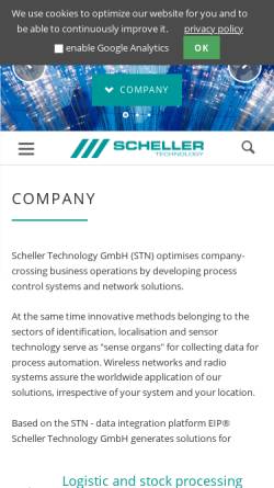 Vorschau der mobilen Webseite www.scheller.de, Scheller Systemtechnik GmbH