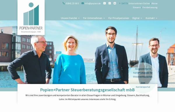 Vorschau von www.popien.de, Steuerberater Popien und Blohm
