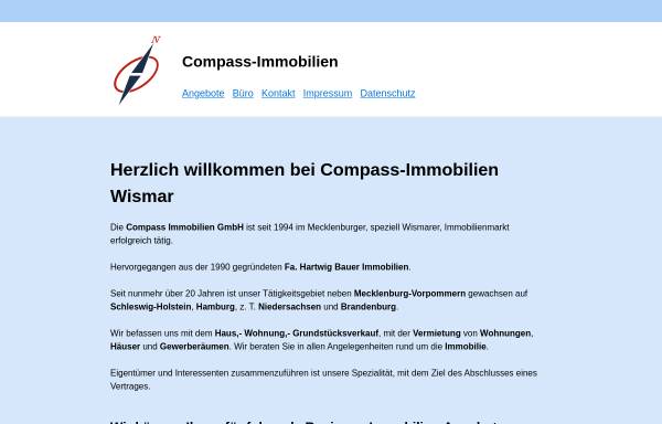 Vorschau von www.compass-immobilien.de, COMPASS Immobilien- und Anlageberatungsgesellschaft mbH