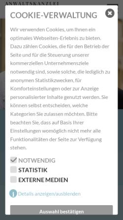 Vorschau der mobilen Webseite simmich.de, Rechtsanwaltskanzlei-Katrin Simmich