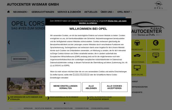 Vorschau von www.opel-autocenter-wismar.de, Autocenter-Wismar GmbH