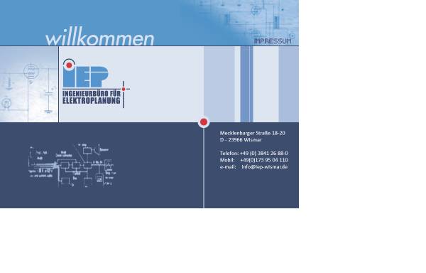 Vorschau von www.iep-wismar.de, IEP - Ingenieurbüro für Elektroplanung Helms & Bombowsky
