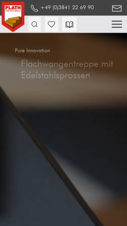 Vorschau der mobilen Webseite www.treppenbau-plath.de, Treppenbau Plath