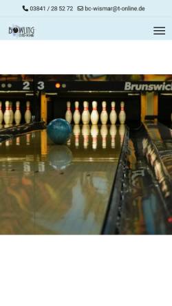 Vorschau der mobilen Webseite www.bowlingcenterwismar.de, Bowling Center Wismar