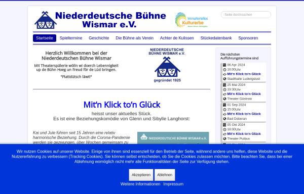Vorschau von www.ndbwismar.de, Niederdeutsche Bühne Wismar e.V.
