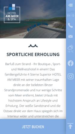 Vorschau der mobilen Webseite www.hotel-am-meer.de, Hotel Am Meer