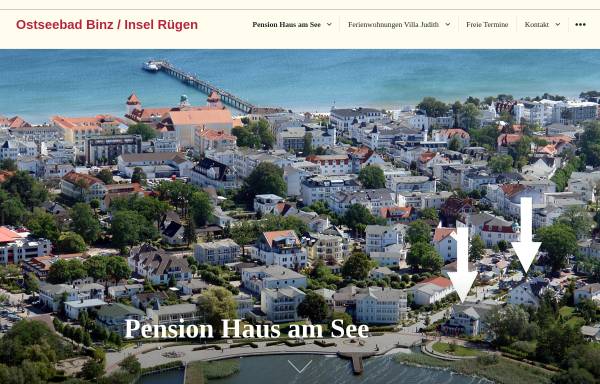 Vorschau von www.binz-hausamsee.de, Pension Haus Am See