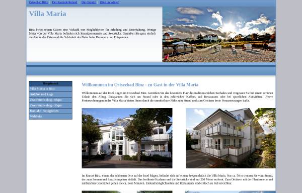 Vorschau von www.strandmeer.de, Ferienwohnungen Villa Maria; Inh.: A. Rödiger
