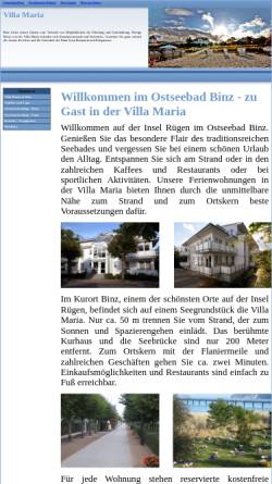 Vorschau der mobilen Webseite www.strandmeer.de, Ferienwohnungen Villa Maria; Inh.: A. Rödiger