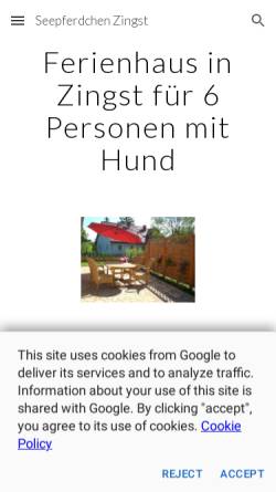 Vorschau der mobilen Webseite sites.google.com, Ferienhaus Seepferdchen