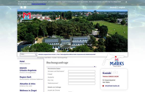 Vorschau von www.hotel-marks.de, Hotel und Restaurant Marks