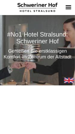 Vorschau der mobilen Webseite www.schweriner-hof.de, Hotel Schweriner Hof