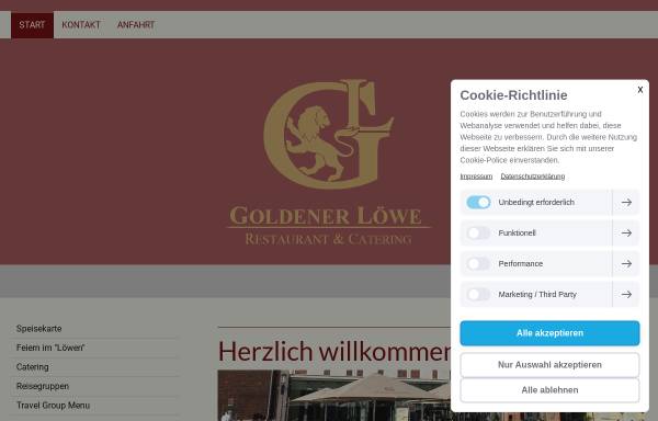 Vorschau von www.goldener-loewe-stralsund.de, Restaurant Goldener Löwe