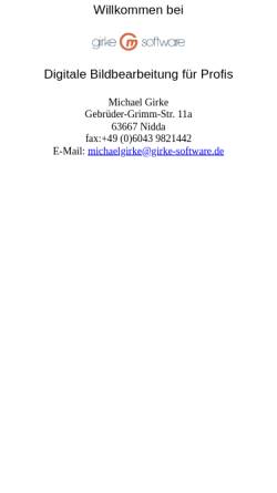 Vorschau der mobilen Webseite www.girke-software.de, Girke-Software - Image-Processing