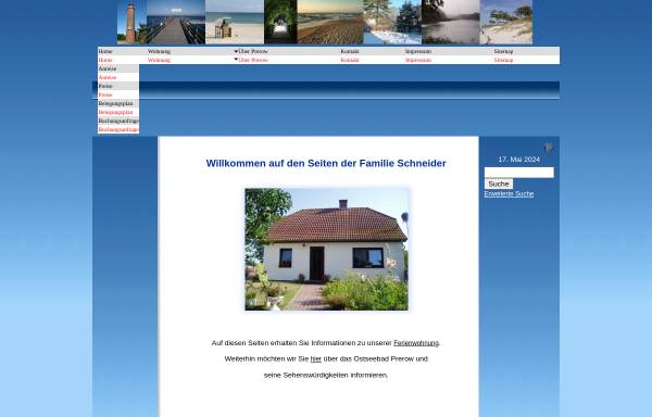 Vorschau von www.prerow-schneider.de, Ferienwohnung Familie Schneider