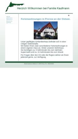 Vorschau der mobilen Webseite www.prerow-an-der-ostsee.de, Ferienwohnungen Familie Kaufmann