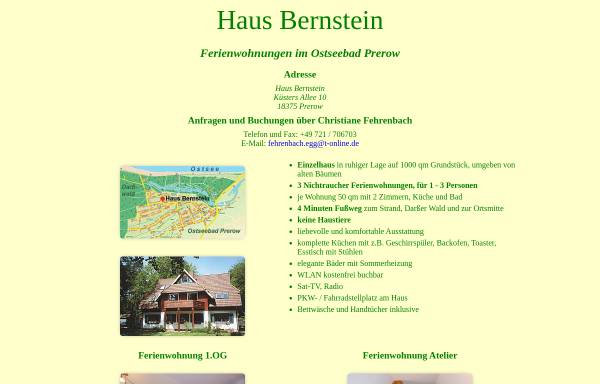 Vorschau von www.prerow-haus-bernstein.de, Haus Bernstein