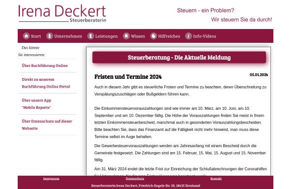 Vorschau von www.steuerberatung-hst.de, Steuerberater Seeger & Deckert Partnerschaft