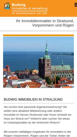 Vorschau der mobilen Webseite www.budwig.de, Budwig Immobilien