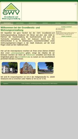 Vorschau der mobilen Webseite www.hausverwaltung-stralsund.de, GWV Hausverwaltung und Wohnungsverwaltung