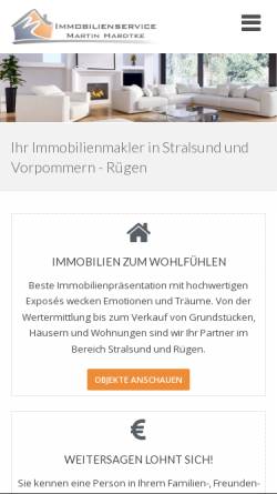 Vorschau der mobilen Webseite www.immobilienservice-hardtke.de, ISH Immobilienservice Hardtke