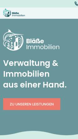 Vorschau der mobilen Webseite blaesse-immobilien.de, Immobilien Bernd und Frank Bläße GbR