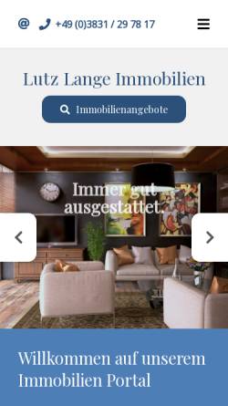 Vorschau der mobilen Webseite lutz-lange-immobilien.de, Lutz Lange Immobilien