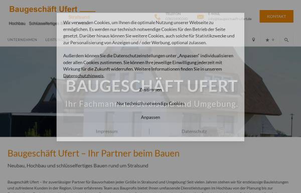 Vorschau von www.baugeschaeft-ufert.de, Baugeschäft Ufter GbR