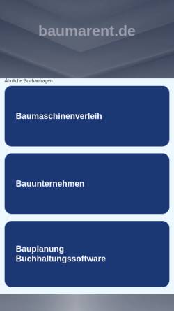 Vorschau der mobilen Webseite www.baumarent.de, Baumarent GmbH