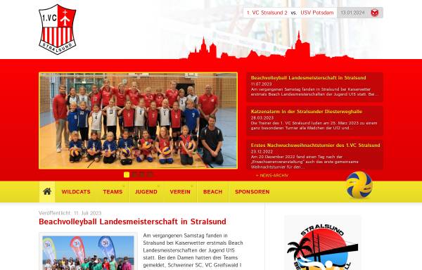 Vorschau von www.vc-stralsund.de, 1. Volleyballclub Stralsund e. V.