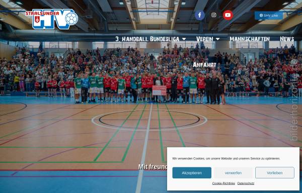 Vorschau von www.stralsunder-hv.de, Stralsunder Handball-Verein e. V.