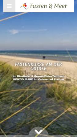 Vorschau der mobilen Webseite www.fastenundmeer.de, Silke Brügmann, Fastenkurse
