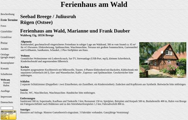 Vorschau von www.ferienhaus-ruegen-dauber.de, Ferienhaus Dauber