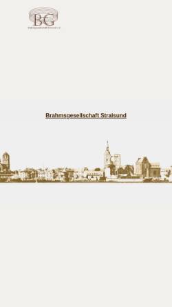 Vorschau der mobilen Webseite www.brahmsgesellschaft-stralsund.de, Brahmsgesellschaft Stralsund e. V.
