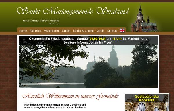 Vorschau von www.st-mariengemeinde-stralsund.de, Die Stellwagen-Orgel in der Marienkirche