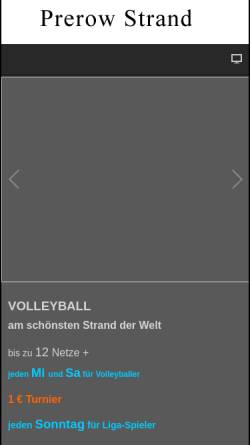 Vorschau der mobilen Webseite www.prerow-strand.de, Prerow Strand Turnier