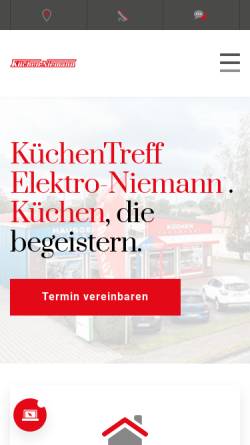 Vorschau der mobilen Webseite www.elektroniemann.de, Elektro-Niemann Küchentreff