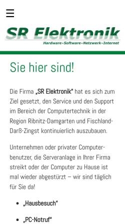 Vorschau der mobilen Webseite www.srelektronik.de, SR Elektronik Steffen Rapp