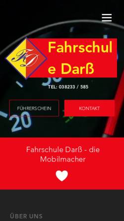 Vorschau der mobilen Webseite www.fahrschule-darss.de, Fahrschule Darß GmbH