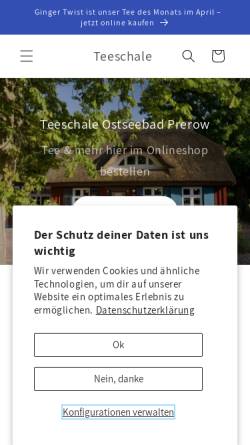 Vorschau der mobilen Webseite www.teeschale.de, Teeschale, Inhaberin Monika Schmidtbauer