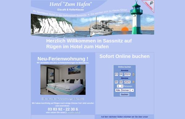 Vorschau von www.hotel-zum-hafen.de, Hotel zum Hafen