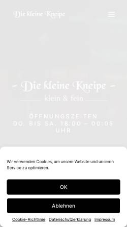 Vorschau der mobilen Webseite www.kleine-kneipe-prerow.de, Die kleine Kneipe