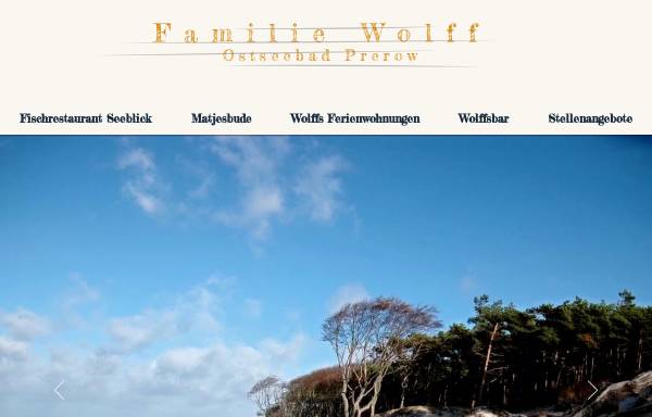 Vorschau von www.wolff-prerow.de, Familie Wolff, Ostseebad Prerow