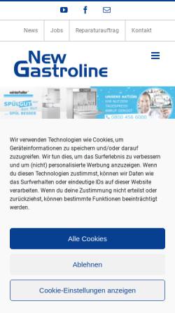 Vorschau der mobilen Webseite www.newgastroline.de, New Gastroline GmbH