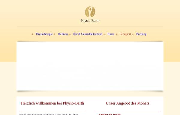 Vorschau von www.physio-barth.de, Physiotherapie, Wellness & Gesundheit im Ärztehaus
