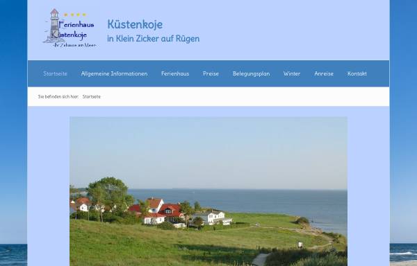 Vorschau von www.kuestenkoje.de, Ferienhaus Küstenkoje